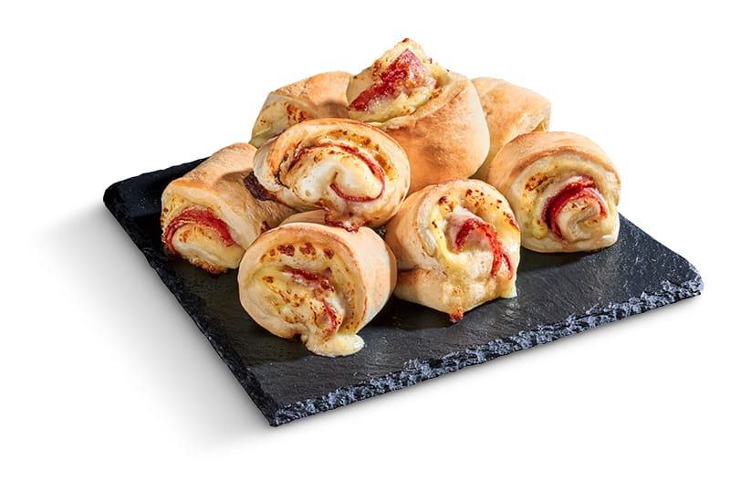 Pizzabrötchen Salami und Käse