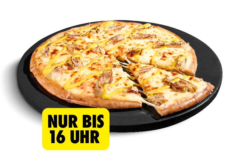 Lunch Pizza Hähnchenbrust + Currysauce