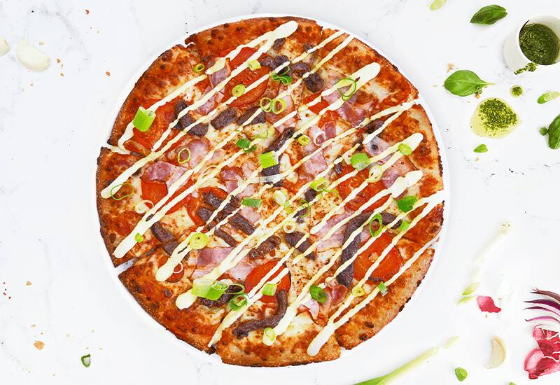 Steak & Bacon Domino's Pizza