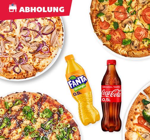 4 Pizzen Classic + 4 Softdrinks für Abholer