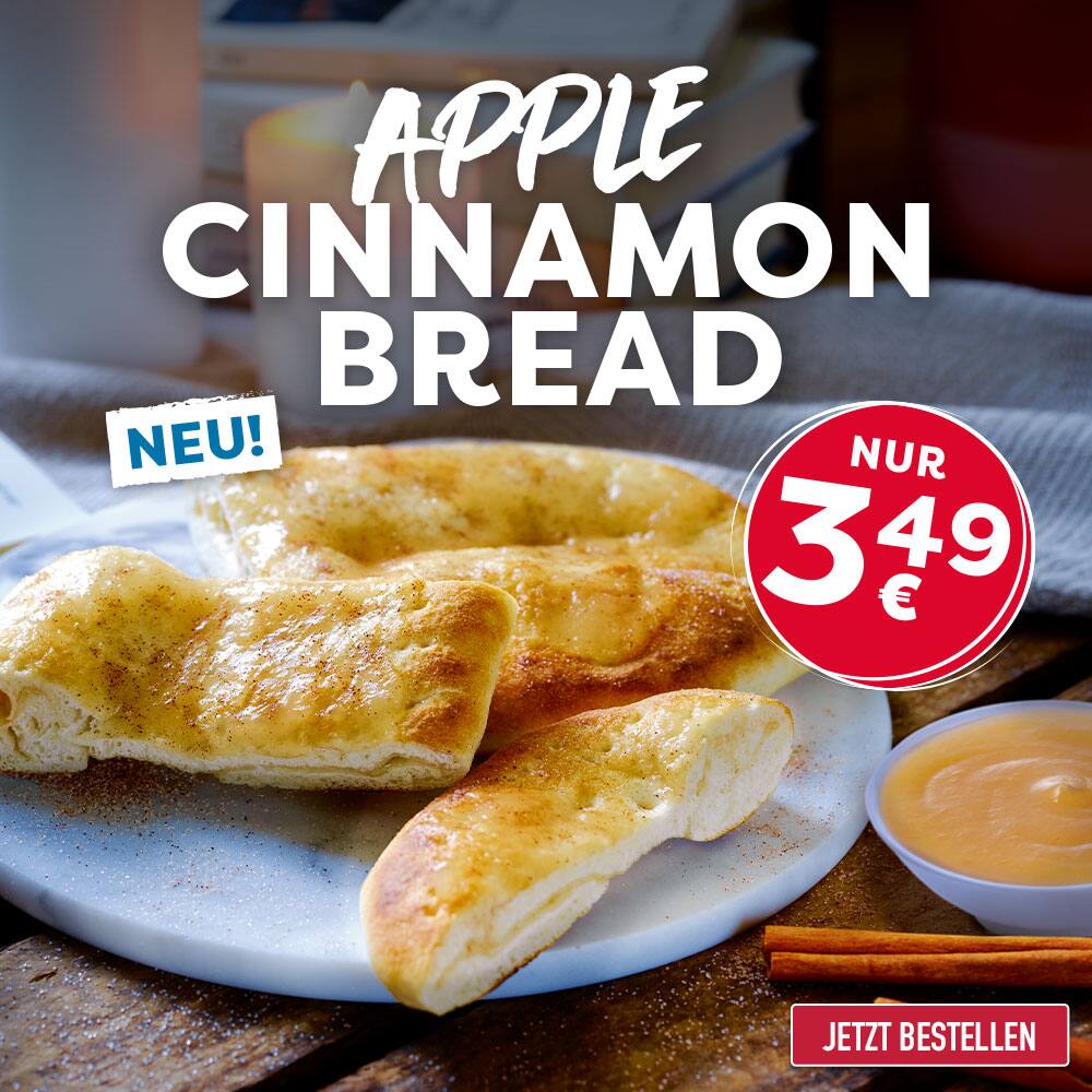 Das neue Apple Cinnamon Bread von Dominos