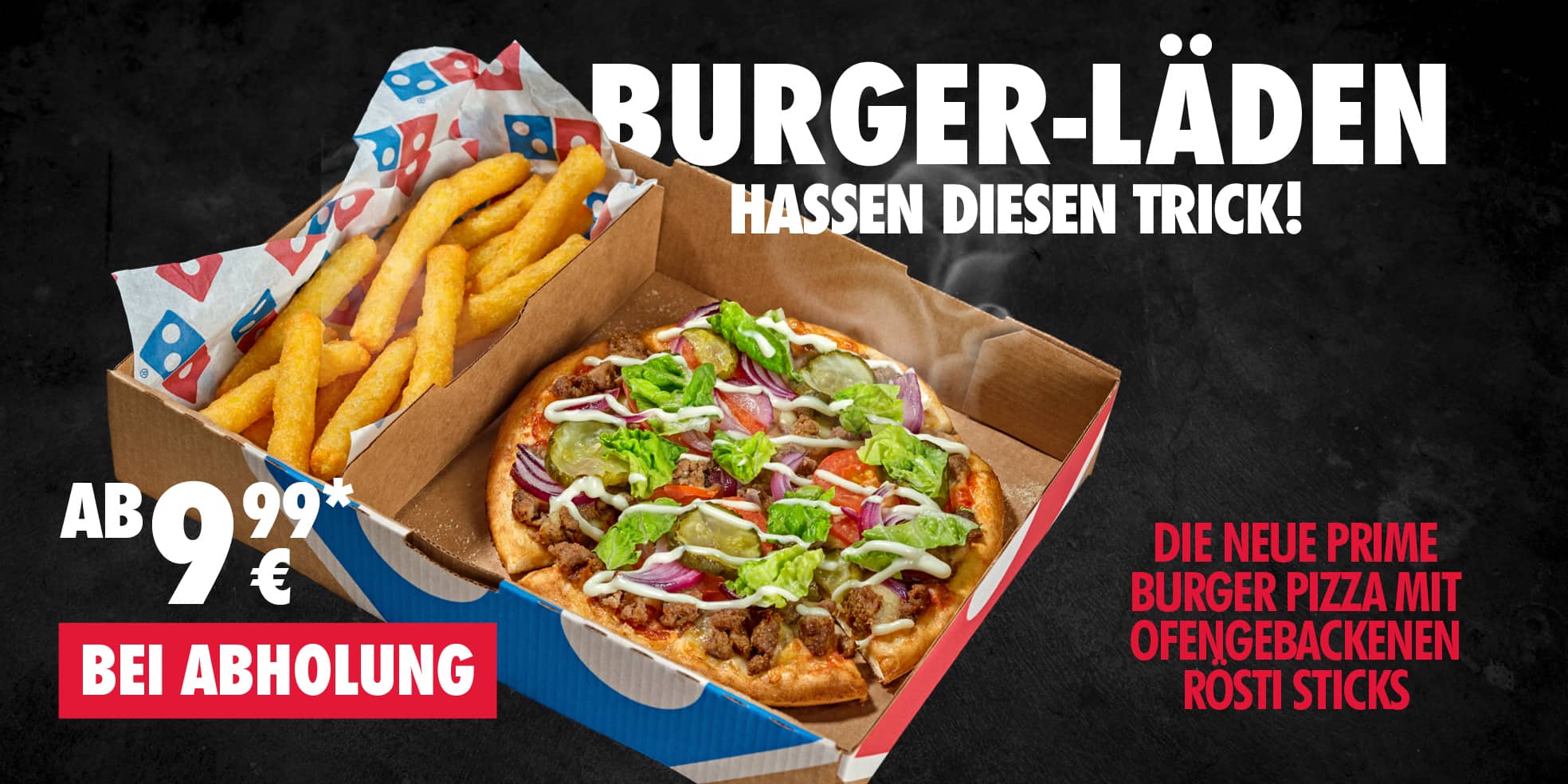 Die Burger Pizza von Domino's