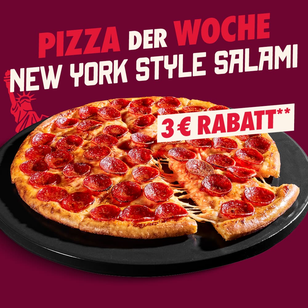 Pizza der Woche 3€ Rabatt auf Medium Pizza