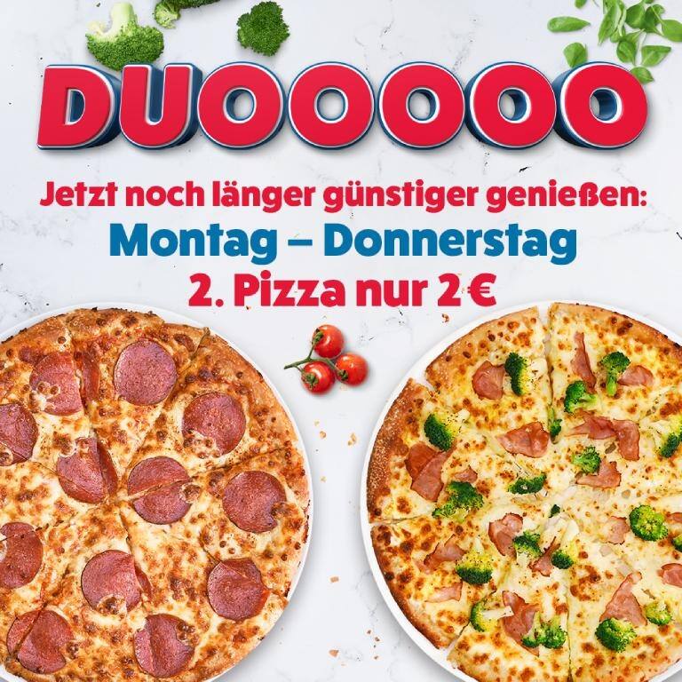 Dominos Duo 2. Pizza für nur 2€