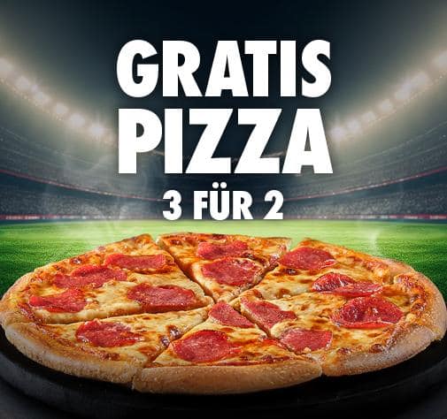 Gratis Pizza 3 für 2