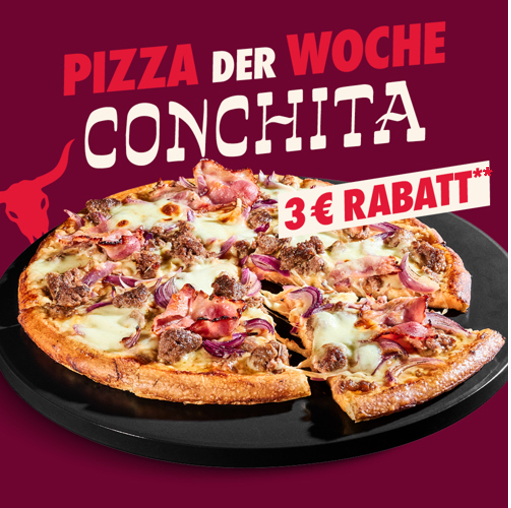 Pizza der Woche 3€ Rabatt auf Medium Pizza
