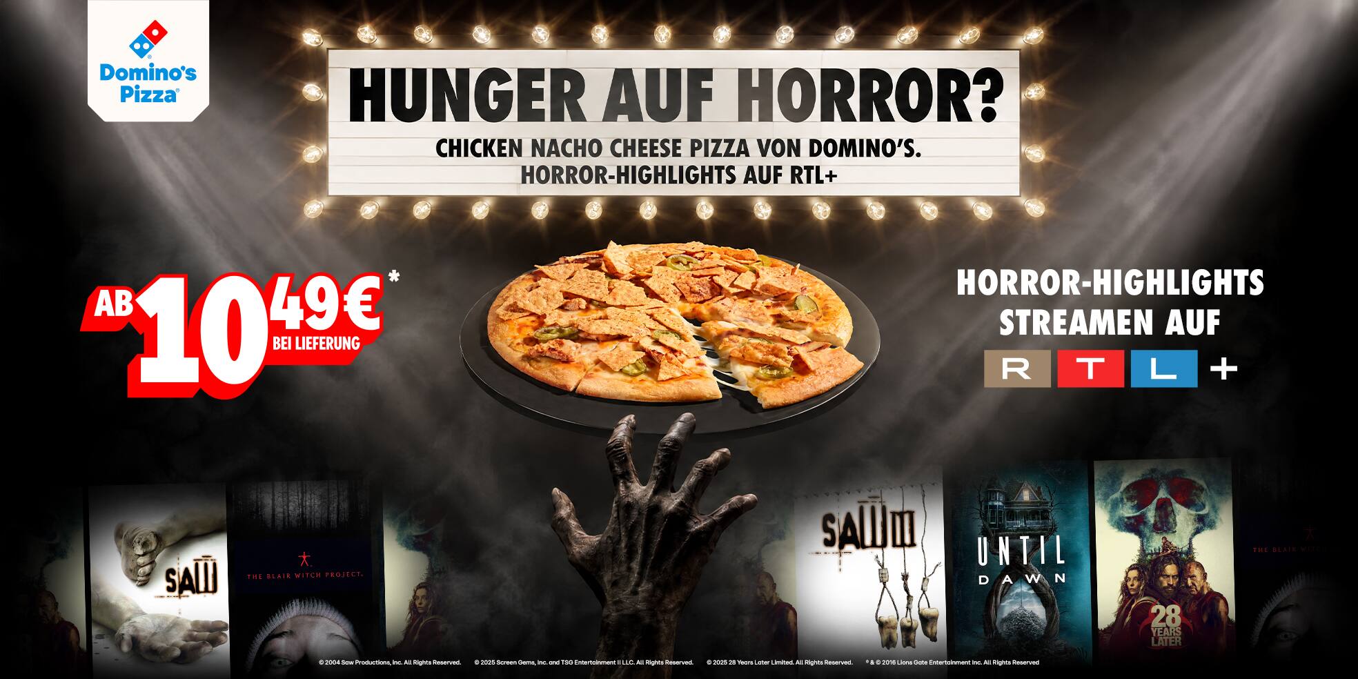 Hunger auf horror - mit Chicken Nacho Cheese Pizza