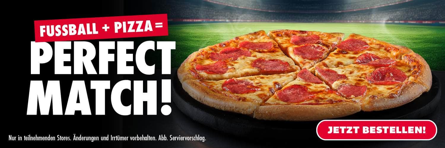 Jede Pizza ab 6,99€ ab mindestens 2 Pizzen.