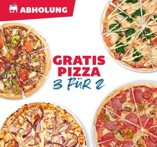 Gratis Pizza 3 für 2