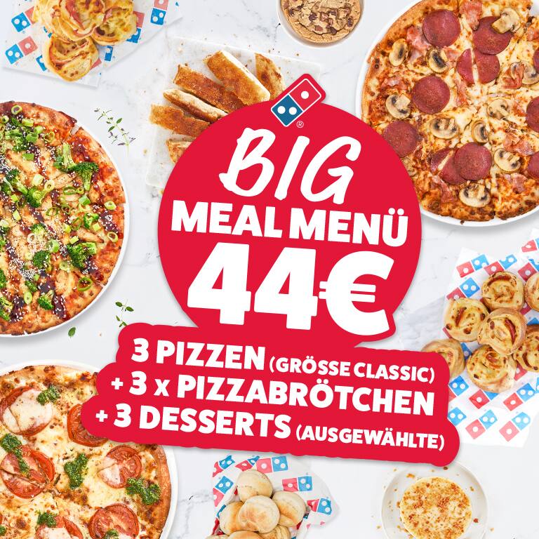Dominos Big Meal Menu für 44€
