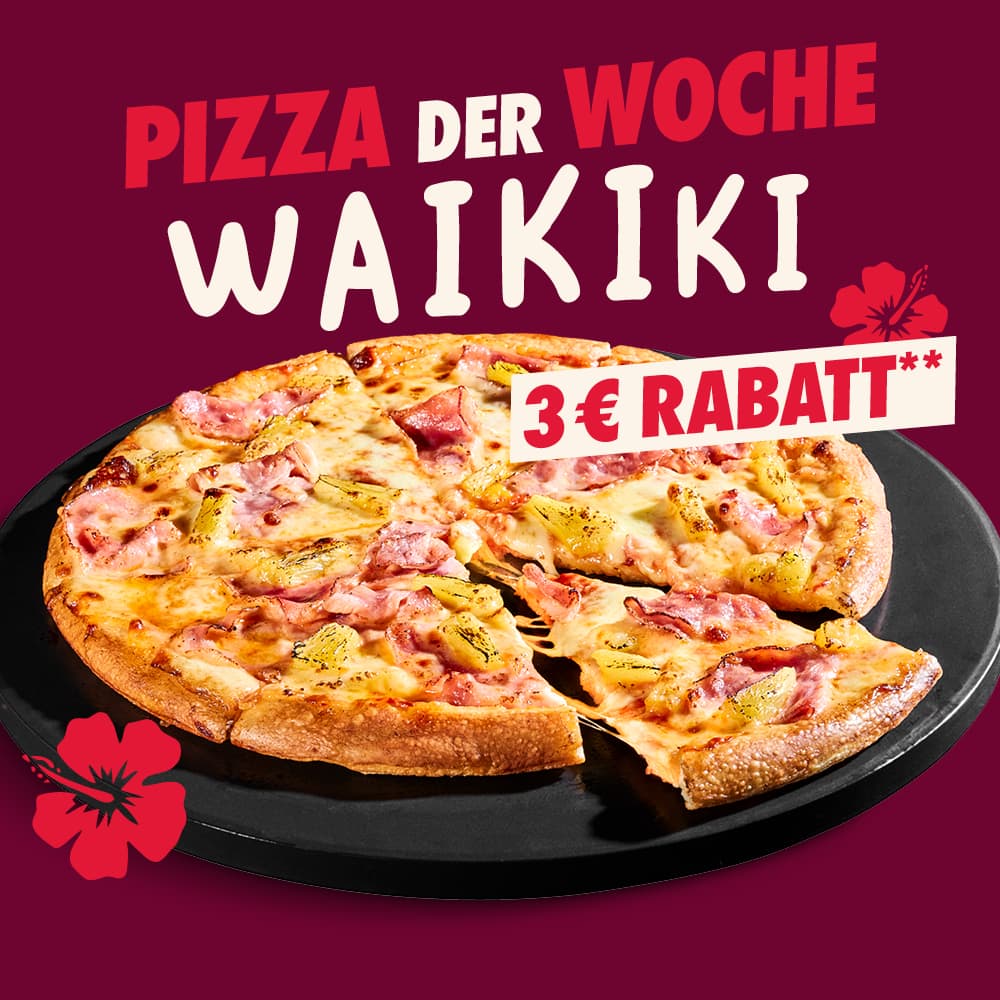 Pizza der Woche 3€ Rabatt auf Medium Pizza