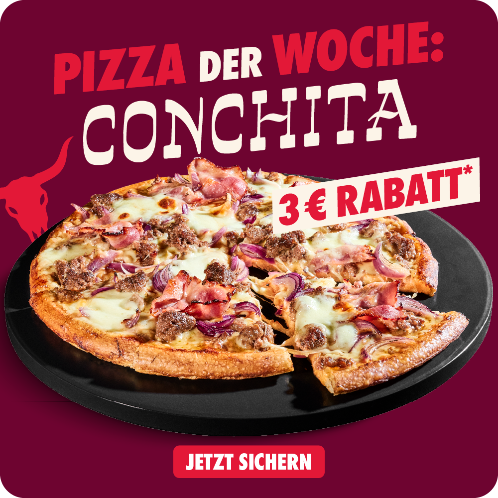 Pizza der Woche Conchita mit 3€ Rabatt auf Medium Größe