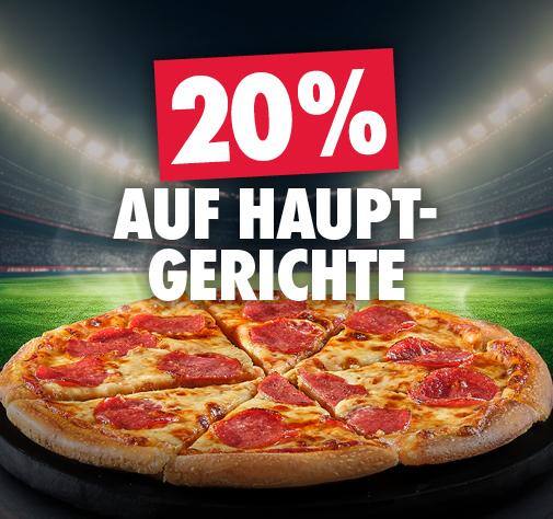 20% auf Hauptgerichte