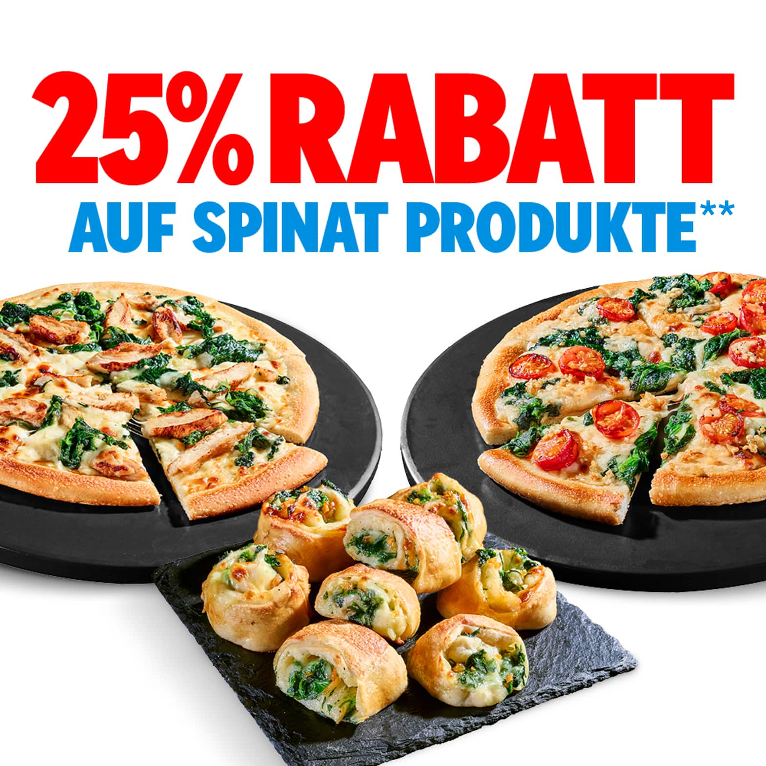 25% auf Spinat Produkte